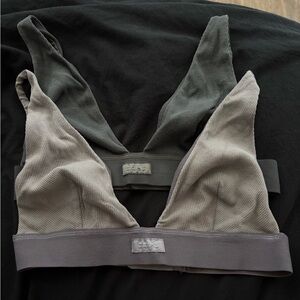 SKIMS Gray and Green Bralette Duo